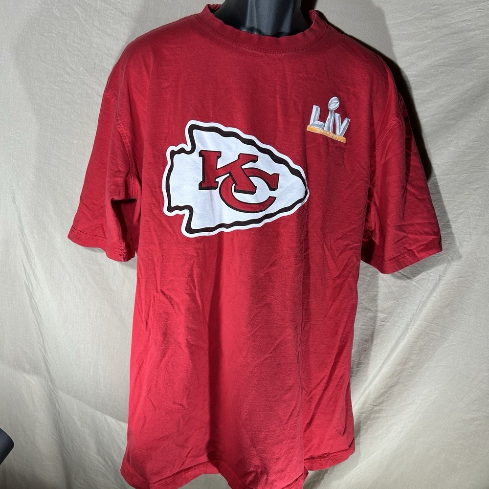 NFL Kansas City Chiefs Patrick Mahomes Super Bowl LIV Fanatics Shirt Men XLT Red
